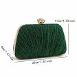 Lurex Glitter Clam Clutch Evening Bag ~ Blue ~ Green Hot on Sale