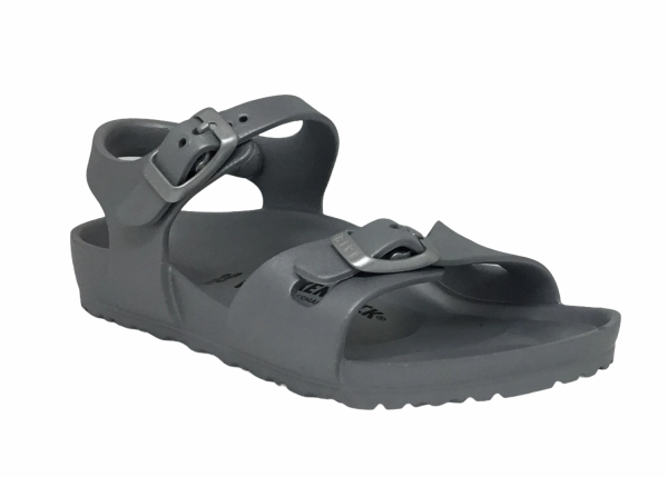 Birkenstock Junior Kids Rio Silver Narrow Fit EVA Fashion