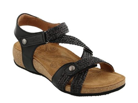 Taos Trulie Leather Sandal ~ Black ~ Honey ~ Stone For Cheap