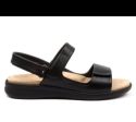 Ziera Benji ~ Tan ~ Black ~ Leather Sandal For Discount