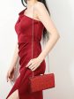 Evening Glitter Clutch ~ Red ~ Silver Cheap