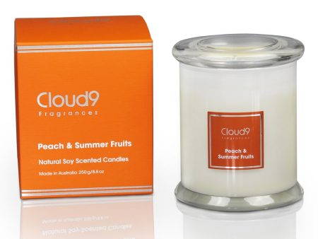 Cloud 9 Fragrances Peach & Summer Fruits Jar Candle 250g Supply