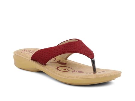 Women s Solea Maroon Flip Flops Supply