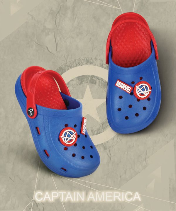 Marvel Captain America EVMK8013K Kids  Casual Clogs | Stylish Clogs for Kids with Durable Sole, Cushioned Foot Support & Sturdy Build | Ideal for Outdoor Use Online