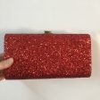 Evening Glitter Clutch ~ Red ~ Silver Cheap