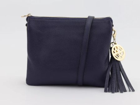 Zac & Willow Tara Navy Crossbody Leather Bag Online Sale