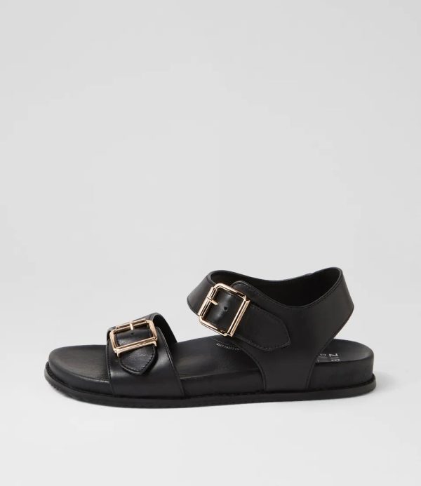 Ziera Hastice ~ Black ~ Tan Leather Sandal Online