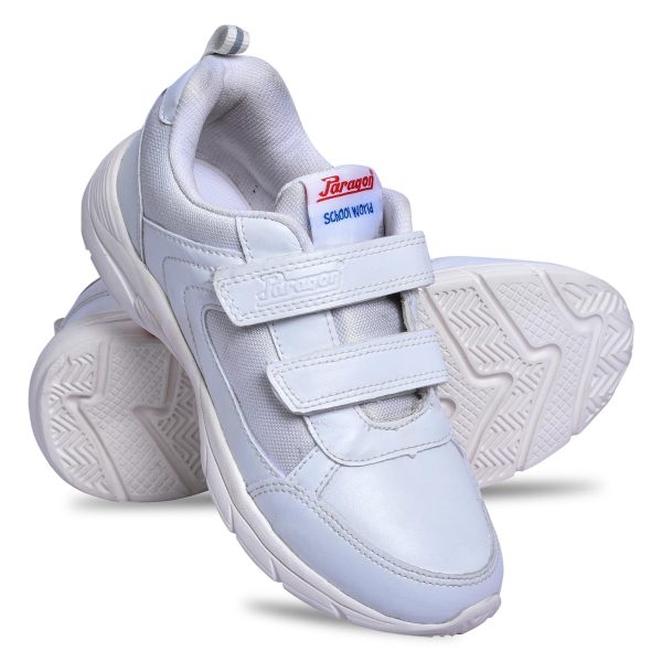 Paragon FBK0774K Kids Boys Girls School Shoes Comfortable Cushioned Soles | Durable | Daily & Occasion wear White For Sale