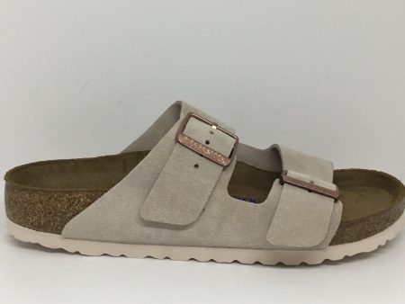 Birkenstock Arizona Nude Suede Soft footbed Regular Fit For Discount