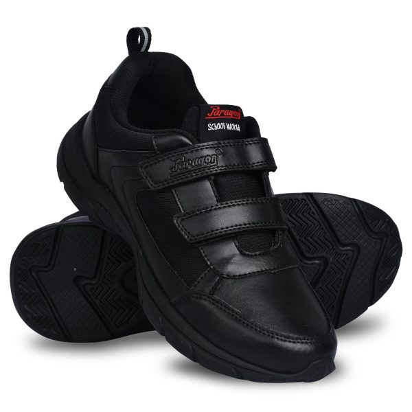 Paragon FBK0774B Kids Boys Girls School Shoes Comfortable Cushioned Soles | Durable | Daily & Occasion wear Black Fashion