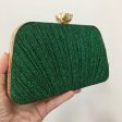 Lurex Glitter Clam Clutch Evening Bag ~ Blue ~ Green Hot on Sale