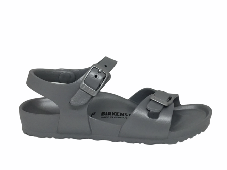 Birkenstock Junior Kids Rio Silver Narrow Fit EVA Fashion