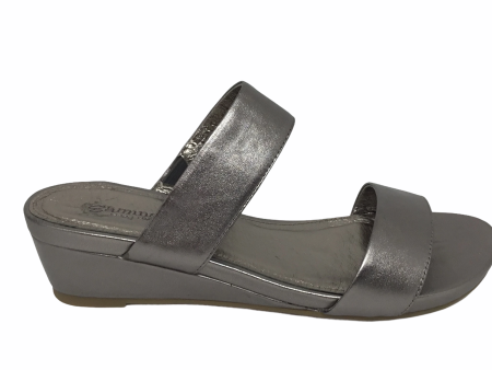 Gamins Raeia Pewter Metallic Leather Slide Online