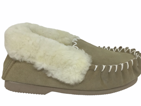 Moccasins Thick Sole Beige Australian Made Fashion