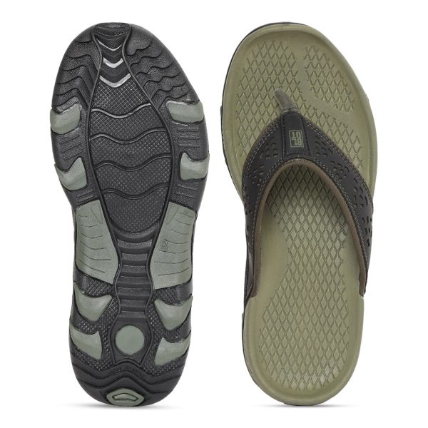 Paragon Olive Ultra-Durable Everyday Flip Flops for Men Fashion