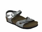 Birkenstock Junior Kids Rio Silver Narrow Fit Cheap