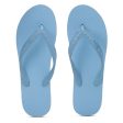 Women s Sky Blue Rubber Based Flip Flops Online Hot Sale