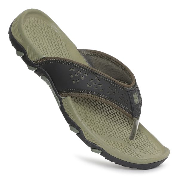 Paragon Olive Ultra-Durable Everyday Flip Flops for Men Fashion