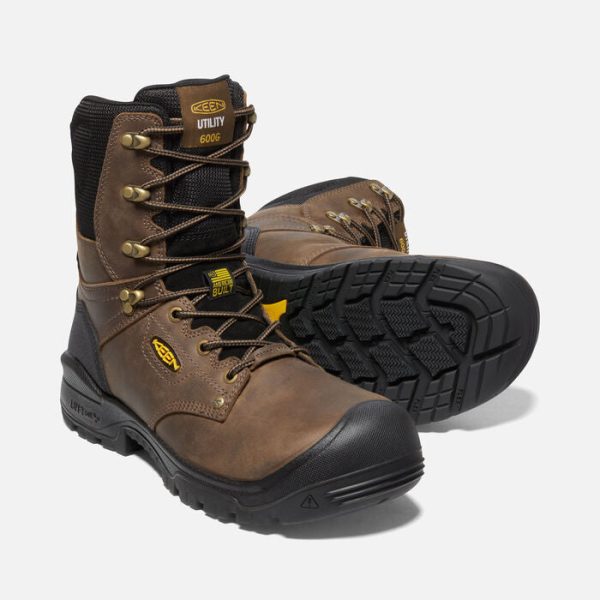 Men s 8  Independence Mid All Leather Insulated WP by KEEN Utility For Cheap