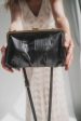 Hobo & Hatch Etta Crossbody Leather Bag ~ Black ~ Chestnut Antique For Cheap