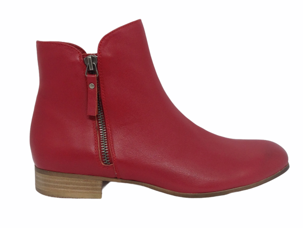 Django & Juliette Fabian ~ Red ~ Leather boot For Cheap