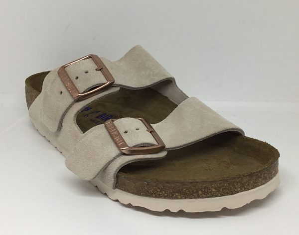 Birkenstock Arizona Nude Suede Soft footbed Regular Fit For Discount