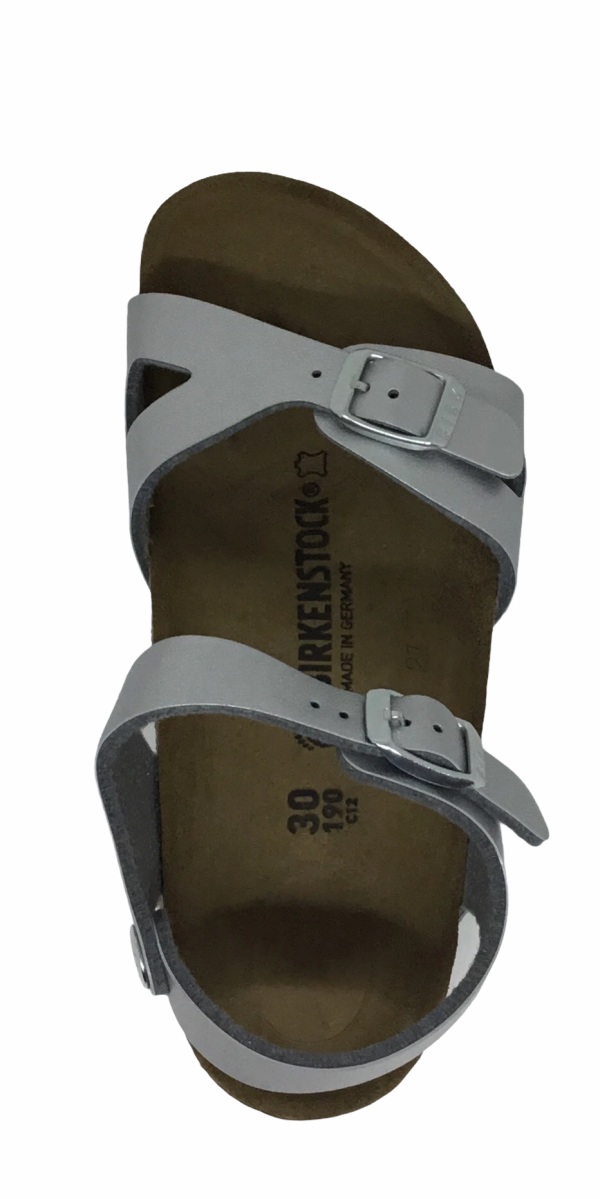 Birkenstock Junior Kids Rio Silver Narrow Fit Cheap