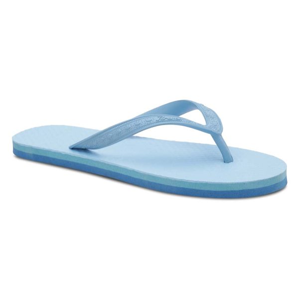 Women s Sky Blue Rubber Based Flip Flops Online Hot Sale