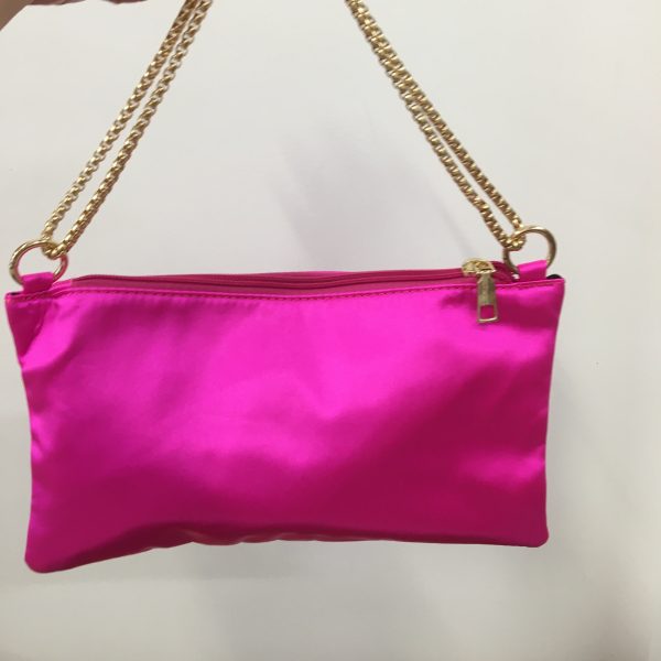 Hot Pink Satin Clutch Cheap