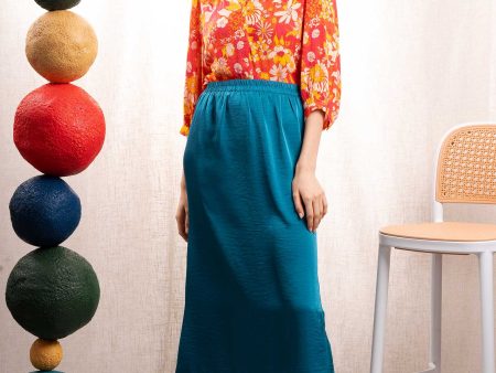 Skirt J94161 Bleu-Canard Online Hot Sale