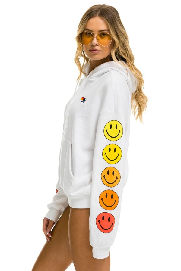 Hoodie Smiley Sunset Hdprxsmlsun White on Sale