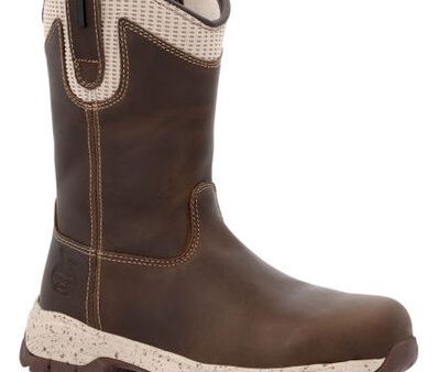 Women s Eagle Trail 10  Pull On Work Boot by Georgia Boot For Discount