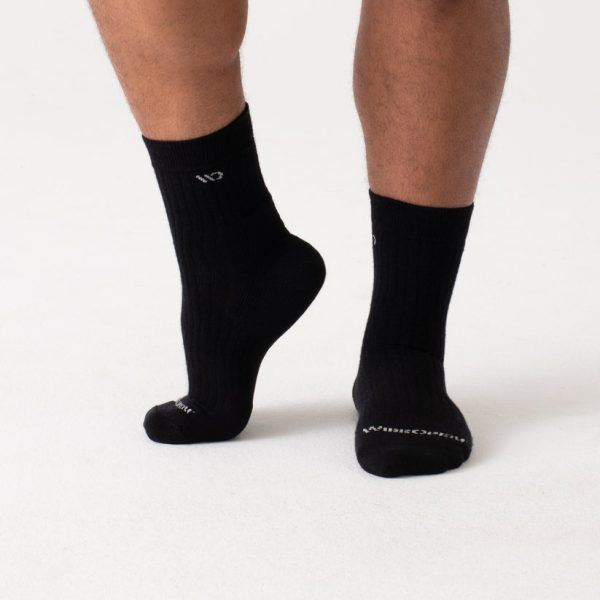 9001 Men s Solid Cushioned Micro Crew Socks by Wide Open Socks For Cheap