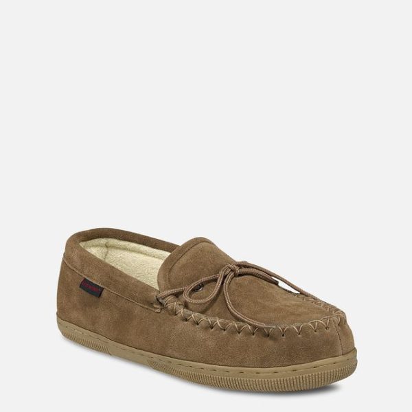 Cloth-Lined Suede Loafer Slippers by Red Wing Online