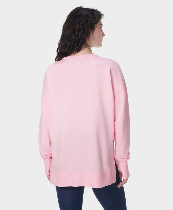 After Class Longline Sweatshir Sb8985 Nerine-Pink Online Sale