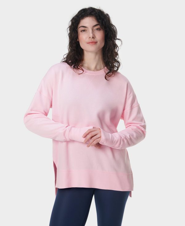 After Class Longline Sweatshir Sb8985 Nerine-Pink Online Sale