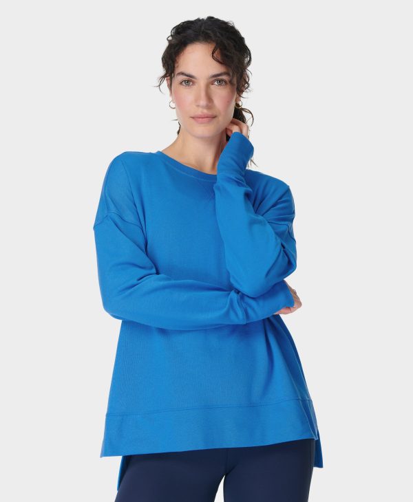 After Class Longline Sweatshir Sb8985a Tidal-Blue Sale