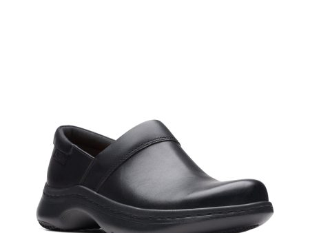 Women s Pro Gem Black Leather by Clarks Online Sale