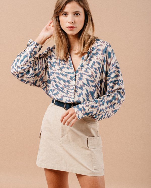 Blouse Magda Bleu Online Hot Sale