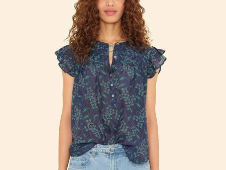 Blouse X5wlp000 Bria Top Navy-Green Online Sale