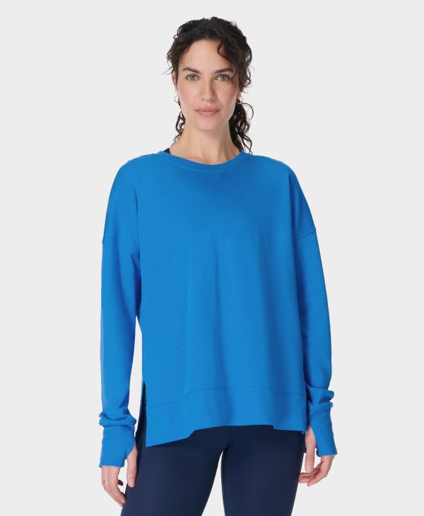 After Class Longline Sweatshir Sb8985a Tidal-Blue Sale