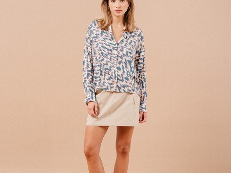 Blouse Magda Bleu Online Hot Sale